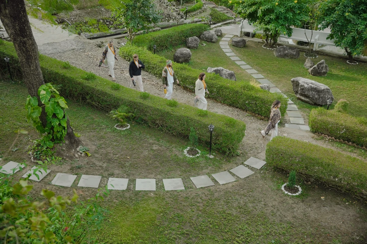 Tranquil mountain-view accommodation at Adhiroha Ashram in Rishikesh