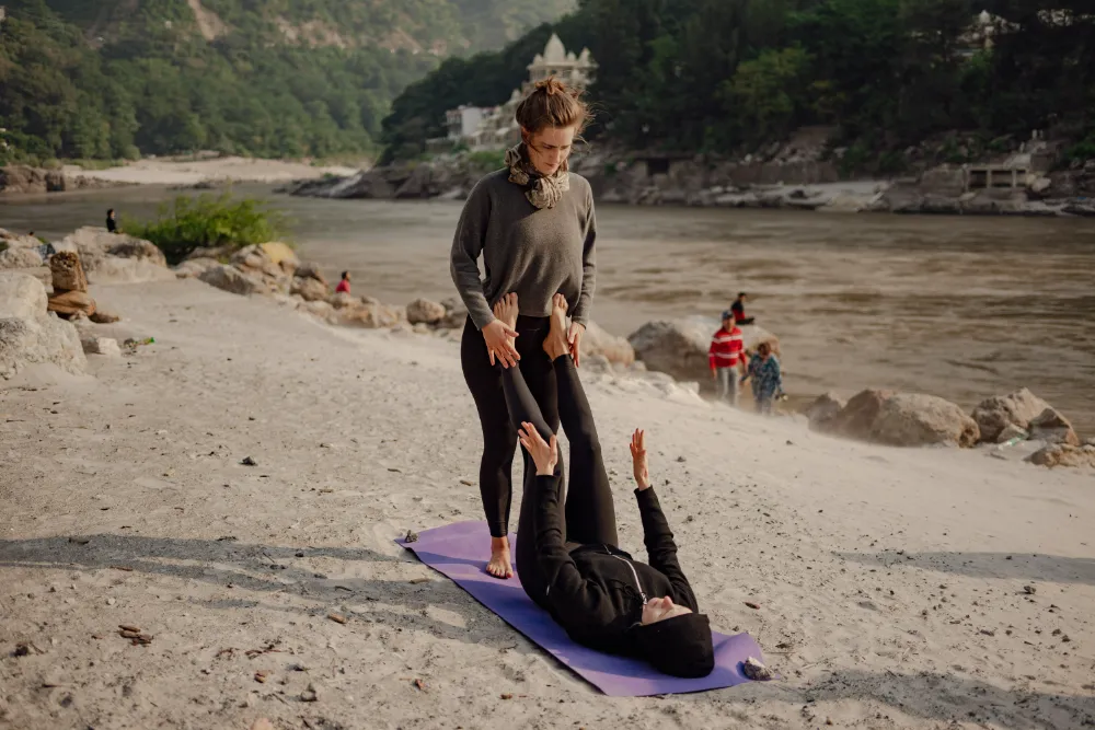Hatha and Yin yoga training at Adhiroha, Rishikesh