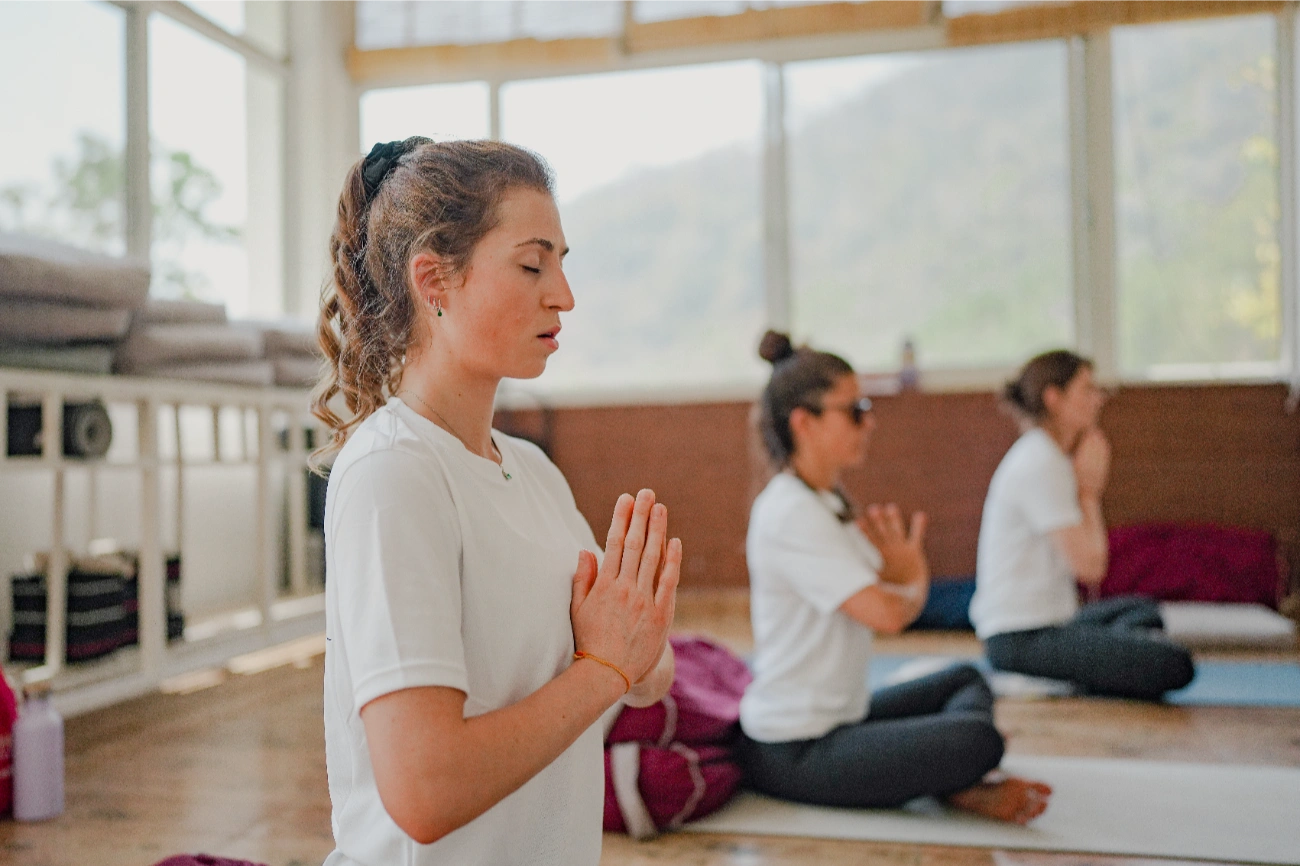 Students in mindfulness practice