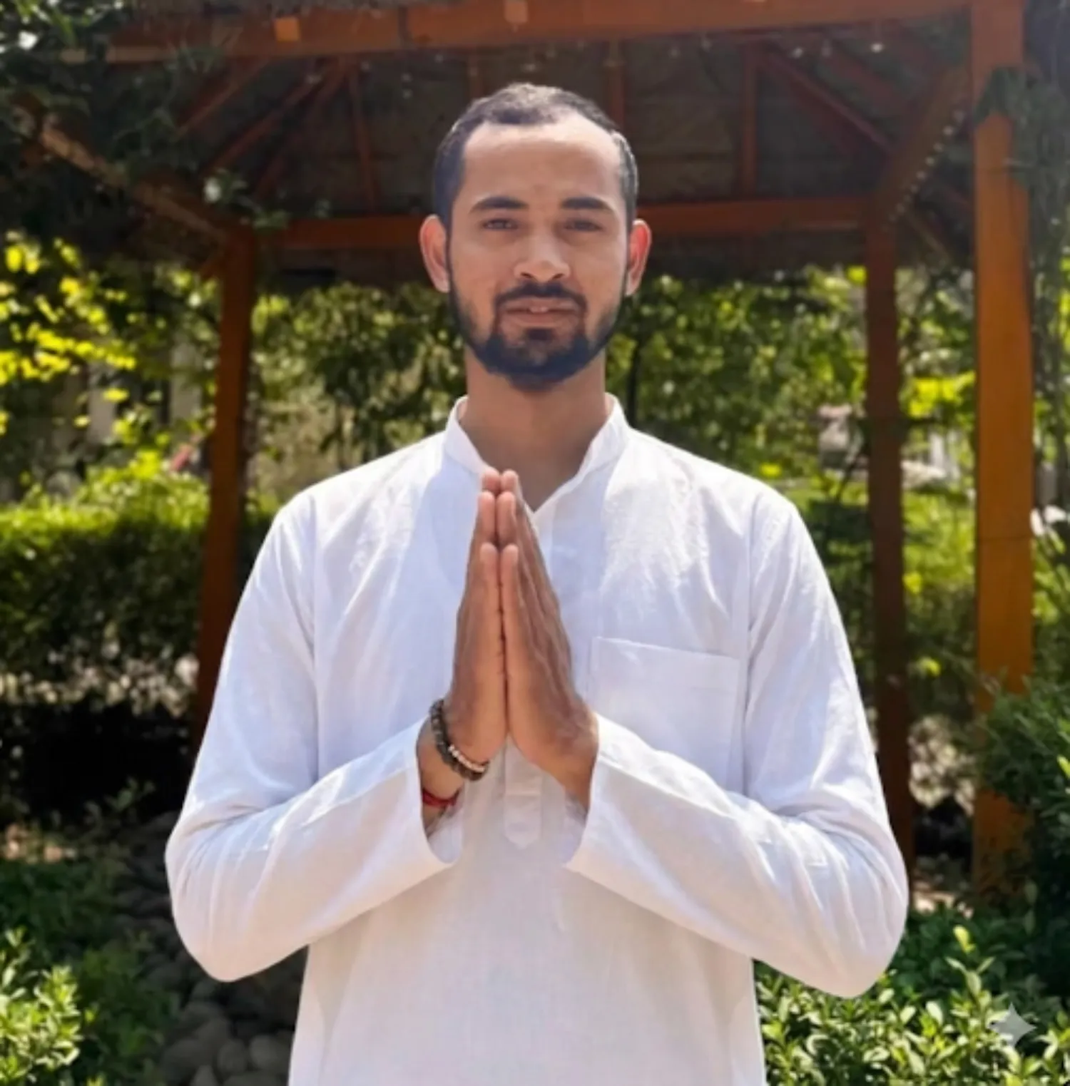 Yogacharya Anil Singh, adjustment and alignment teacher at Adhiroha yoga school, Rishikesh
