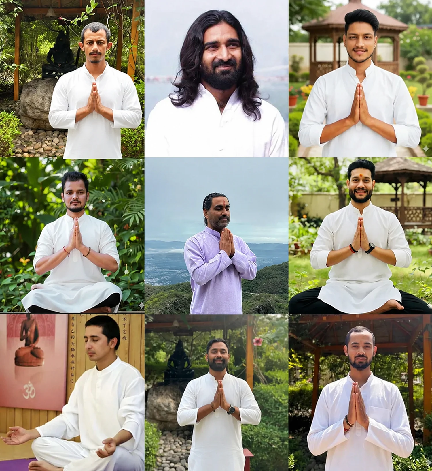 Die Yoga-Acharyas von Adhiroha, die die Ausbildung leiten