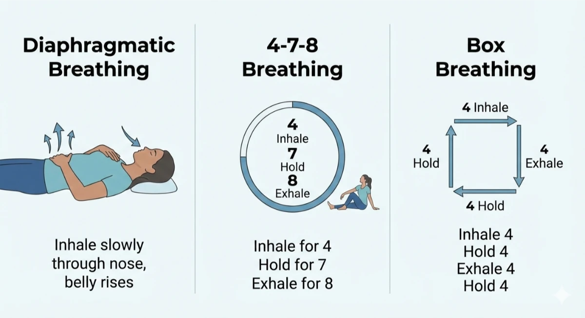 How breath affects spinal muscles showing diaphragm connection to lumbar spine and intra-abdominal pressure for back support